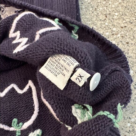 MARIA CHRISTINA Bunny & Tulip Embroidered Cottagecore Easter Sweater Vest - Picture 4 of 11